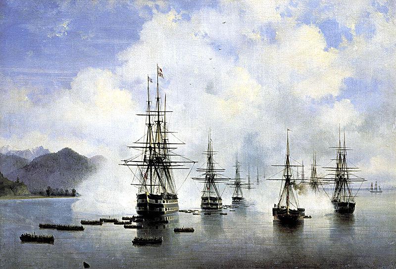 Ivan Aivazovsky The Landing of N. N. Raevskyi at Subashi